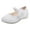 White, variant on ASFGIMUJ Girls Dress Shoes Size 6 Months-12 Months Leather Single Fashion Pearl Big Flower Small Leather Princess Small High Heeled Dance Toddler Girl Sneakers