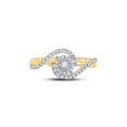 thumbnail image 2 of FB Jewels 10kt Yellow Gold Round Diamond Solitaire Swirl Bridal Wedding Engagement Ring 1/5 Cttw Size 6, 2 of 4