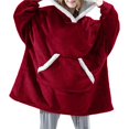 thumbnail image 3 of Sudadera con Capucha Tipo Manta para Mujer, de Forro , Cálida y Acogedora, con Bolsillo. Ante Talla Única, 3 of 7
