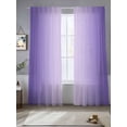 thumbnail image 2 of Purple Ombre Sheer Curtains 108 Inch Length 2 Panels Set for Living Room/Bedroom, Modern Gradient Abstract Art Semi Curtain Sheers Drapes Rod Pocket Curtains Window Treatment Set 52''x108''x2, 2 of 7