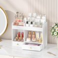 thumbnail image 2 of Large Makeup Organizer with Drawers, Bamboo Countertop Cosmetic Storage for Dresser Vanity Organizer Beauty Desk Skincare Holders Container Make Up Organizing for Lipstick, 2 of 7
