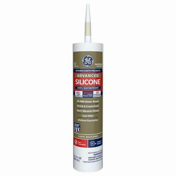 10.1 oz Kitchen & Bath Caulk Sealant, Almond - Pack of 12