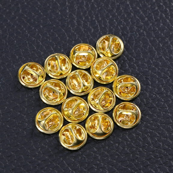LOLIPPYY 50Pcs Golden Badge Clutch Pins Replacement for Tie Tacks Lapel Pins and Jewelry