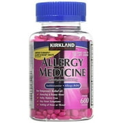 Kirkland Signature Diphenhydramine Hci 25 Mg Allergy Medicine & Antihistaminecompare to Active Ingredient of Benadryl Allergy Generic 1200count, 1count