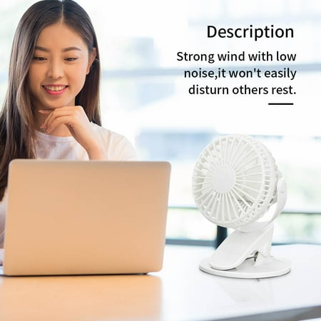 Desktop Fan 360 Degree Rotating 360 degree rotation Clip-on Fan Home ...