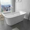 thumbnail image 4 of Vinnova Gorizia 59" x 31.5" Rectangular Acrylic Freestanding Soaking Bathtub in White, 4 of 6