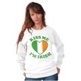 thumbnail image 5 of St Patricks Day Kiss Me I'm Irish Women Crewneck Sweatshirt Brisco Brands M, 5 of 6