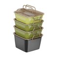 thumbnail image 3 of , recipiente de almacenamiento de alimentos, reutilizable, a prueba de fugas, 4 capas para adultos bento caja de picnic al aire libre para, 3 of 9