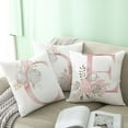 thumbnail image 6 of Pink Alphabet Throw Pillow Covers 18x18 Inch Cute Letter Decorative Cushion Covers for Sofa Couch Bedroom Chair Home Decor Adorable Square Letter Throw Pillows Protectors (W), 6 of 6