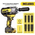 thumbnail image 5 of Cordless 1/2" Impact Wrench for DEWALT 20V Battery (no battery), 1200N.m / 900 ft-lbs Impact Driver, 3-Speed Electric Impact Gun, Tool Only with 6 Sockets, 5 of 8