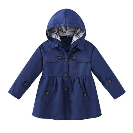 

Winter Savings Clearance! Dezsed New Coat For Kids Girl Fashion Solid Color Windproof Jacket Detachable Hooded Windbreaker Coats 5-14Years Kids Teenage Cotton Children Outerwear With Buttons