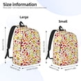 thumbnail image 4 of Balery Colorful Leaves Vintage Canvas Backpack for Men and Women - Large Capacity, Durable Travel Laptop Bag for School, Work, Hiking, and Outdoor Activities, 4 of 7