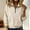 Beige, variant on Zip Mock Neck Women Sweaters Dressy Quarter Zip Black Sweaters Pullover Knitted Polos Ladies Winter Jumpers M