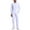 WHITE, variant on BUYJYA Men's 2Pieces Tracksuit Casual Quarter Zip Long Sleeve Top and Pants for Jogging Tennis Golf and Running