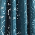 thumbnail image 3 of Martha Stewart Sherwood Velvet Polyester Light Filtering Grommet Curtain Panel Pair, Teal, 50"x95", Adult, 3 of 6