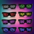 thumbnail image 2 of Bluetooth Party Magic LED Glasses Smart Glass By APP Control Luminous Shielding USB Charging Multi-language Flashing LED Glasses, 2 of 6