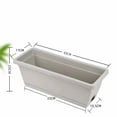 thumbnail image 2 of Estbridge Home Decoration Window Box Planter Plastic Vegetable Flower Planters Boxes Rectangular Flower Pots for Indoor Outdoor Garden Patio Home Decor  Black A, 2 of 7