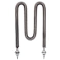 thumbnail image 1 of Stainless Steel W-Shape Finned Heating Element, 2500W 380V, 400mm Single-Side Tube Length, 160mm Center Distance, 12mm Diameter with M18x25 Thread – Efficient, Uniform Heating for Ovens, Baking, Food, 1 of 6