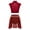Burgundy, variant on TTAO Girls Two-Piece Figure Skating Dance Gymnastics Outfits Rhinestone Crop Tops with Skirted Briefs Set Burgundy 10