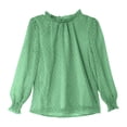 thumbnail image 3 of HIPYLO Thermal Tops for Girls Tops Teens Girls Size 8 Long Sleeve Tops Kids Christmas Shirts Cropped Shirts Toddler Clothes Girls 3t Girls Clothes 18, Green 9-10 Years, 3 of 7