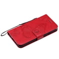 thumbnail image 4 of iPhone SE 2020 Case, iPhone 8 Wallet Case, iPhone 7 Case, Dteck Embossed Big Butterfly Magnetic Flip PU Leather Folio Stand Case Cover Built-in Card Slots & Money Pocket, with wrist Strap, Red, 4 of 8