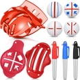 thumbnail image 1 of Golf Ball Alignment Kit Including 3 Pack Golf Ball Line Liner Marker Golf Ball Line Drawing Tool Golf Ball 3 Line Marker and 3 Pack Golf Ball Marker Pen for Golf Ball Line Alignment, 1 of 6