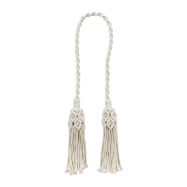 Lipstore Rideau Macramé Bohème Attache Boho Corde pour Salon Patio 2 Franges Longueur 107cm