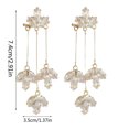 thumbnail image 3 of WREESH Maple Leaf Light Luxury High Class Fringed Leaf Two Wearing Earrings Earrings, 3 of 8