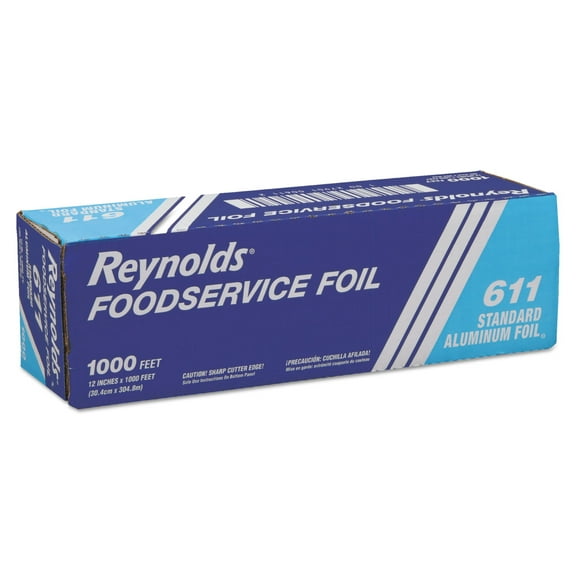 Reynolds Wrap Metro Aluminum Foil Roll, Lighter Gauge Standard, 12" x 1000 ft, Silver -RFP611M