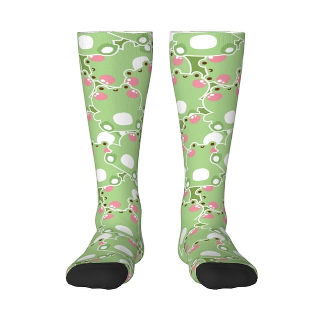 Balery Cute Frog2 Calcetines novedosos Calcetines deportivos Calcetines hasta la rodilla Calcetines de algodón Calcetines originales y geniales