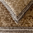 thumbnail image 2 of The HomeCentric King / Queen / Twin Brown Decorative Bed Runner Queen 74"x18" Bed Runner WITHOUT Pillow Cover, Border, Crystal, Cut Velvet, Mosiac Pattern Bed Scarf on Velvet fabric - Velvet Fusion, 2 of 3