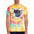 thumbnail image 2 of Wild Bobby, Cute Geek Smart Kitten Cat Wearing Glasses, Animal Lover, Tie-Dye Tees, Aurora, X-Large, 2 of 3