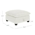 thumbnail image 6 of Nathan James Chelsea Modern Cloud Ottoman, Corduroy Upholstered Ottoman with Storage, Pearl White, 6 of 6