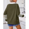 thumbnail image 5 of Zeagoo Fall Sweatshirts for Women Button Up Tops Henley V Neck Pullover Casual Comfy Shirts Fashion Clothes, 5 of 6