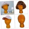 thumbnail image 4 of GFDYREE 1pc Mannequin Head Black Wig Foam Wig Head Stand Mannequin Women Head Model Hat Rack Window, 4 of 7
