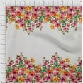 thumbnail image 1 of oneOone Cotton Silk Fabric Leaves & Flower Panel Printed Fabric 1 Yard 42 Inch Wide, 1 of 1