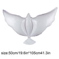 thumbnail image 2 of 1Pcs Peace Balloons White Memorial Release Balloons Bird Balloons Ceremonies Party Decorations For Wedding Funeral Birthday Engagement Party,White Banner Pulling Balloon, 2 of 2