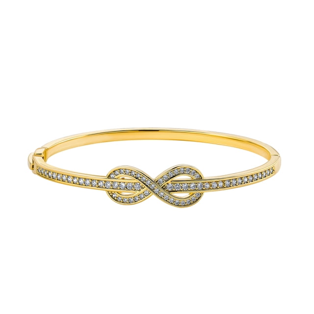 JeenMata Pulsera de Cadena con Diseño de Infinito con Baño de Oro Amarillo - Bisutería - Accesorios para Mujer