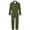 Army Green, variant on Mens Solid Color Coveralls Collared Long Sleeve Zip Up Utility Jumpsuits with Pockets Mechanic Workwear Boiler Suits