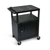 Luxor 34"H AV Cart - Three Shelves, Cabinet