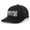 Black/Black, variant on Men's Wolves Not Sheep Patriotic Embroidered American Flag Mesh Back Trucker Hat, Black/Black