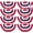 8 PCS, variant on 4th of July Decorations, 1.5 x 3 FT American Flag Banner, 1 PCS USA Pleated Fan Flags, Patriotic Bunting US Half Fan Flag for Fourth of July Independence Day Memorial Day Home Yard Outdoor Decor