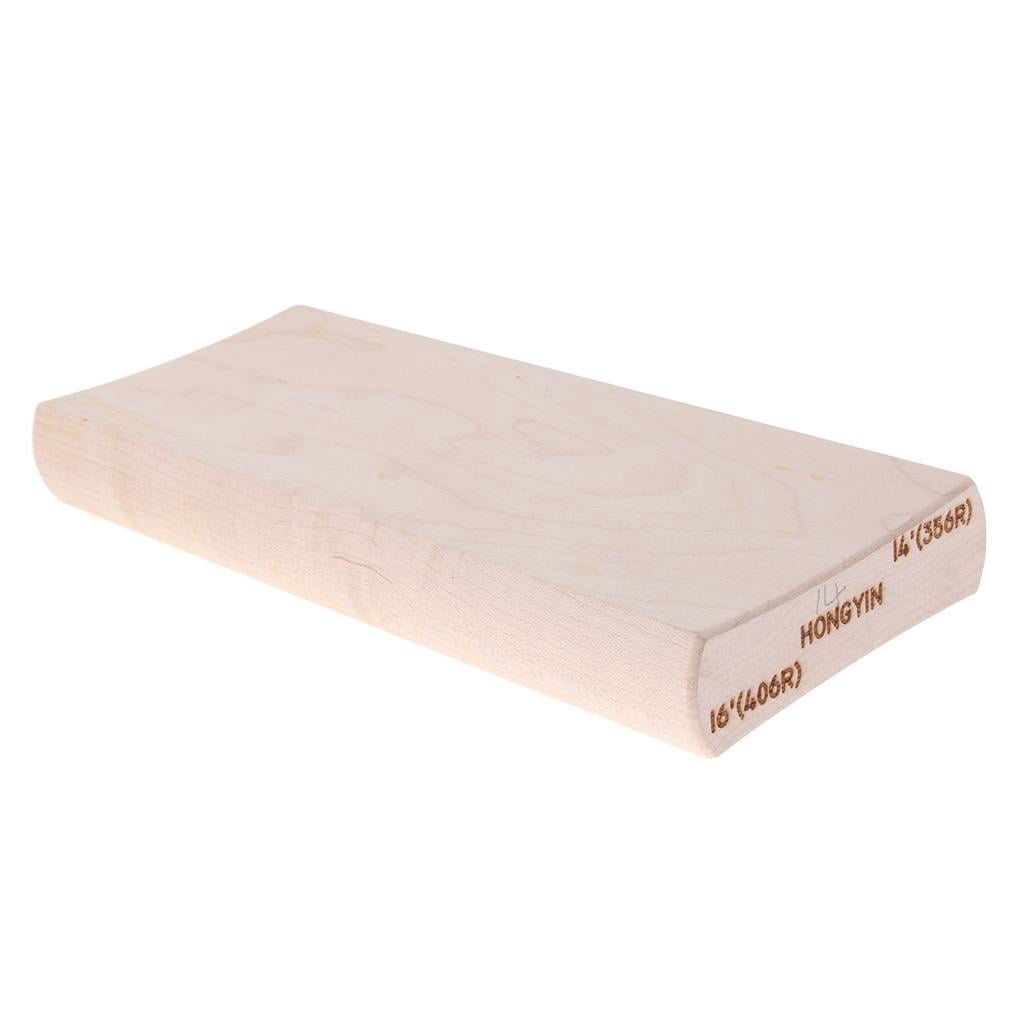 LeeQinersw Wood Radius Sanding Block Luthier Tool for Guitar Fret Leveling 16''/14'' 16-14