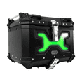 thumbnail image 1 of Maletero Top Case Para Moto Rasen Luz Led Respaldo Parrilla verde, 1 of 13