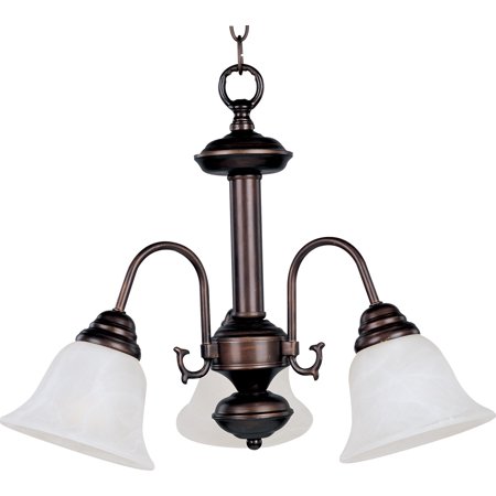 

Mini Chandeliers 3 Light Bulb Fixture With Oil Rubbed Bronze Finish Iron Material Medium Bulbs 20 inch 300 Watts