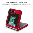 thumbnail image 4 of ELEHOLD Slim Fit Case for Samsung Galaxy Z Flip 5 with Thickened Camera Lens Frame Invisible Foldable Kickstand Non-Slip Full Body Shockproof Protective Cover for Samsung Z Flip 5, Red, 4 of 10