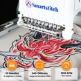 thumbnail image 4 of Smartstitch S-1001 Professional 10-Needle Embroidery Machine, 1200 SPM, 7" Touch Screen, 9.5"x14.2" Area - for Hats, T-Shirts, Denim & More, 4 of 8
