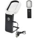 thumbnail image 1 of Lupa de pie LED 5X 25X Lupa de mesa con soporte plegable Lámpara de lupa de lectura iluminada 3 modos Lupa LED para lectura, reparación, costura - 85 x 55 mm JFHHH pequeña, 1 of 5