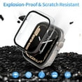 thumbnail image 3 of CAVN 5 Pack Tempered Glass Screen Protector Compatible with Apple Watch Series 7 41mm Hard PC Case Cover, 3 of 13