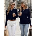 thumbnail image 5 of Zeagoo Womens Wool Blend Sweater Crewneck Long Sleeve Tops Fashion Clothing, 5 of 6
